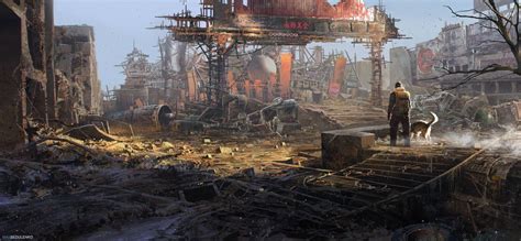 ArtStation - The Wasteland, Max Bedulenko | Post apocalyptic art, Apocalypse world, Landscape ...