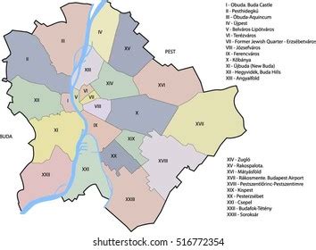 District Map Budapest: Stock-Vektorgrafik (Lizenzfrei) 516772354 ...