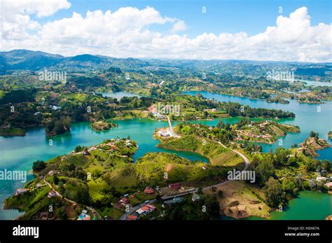 Panoramic view from Rock of Guatape in Medellin, Colombia Stock Photo - Alamy