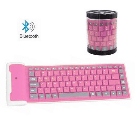 Foldable Portable Silent Click Silicone Waterproof Rollup Keypad Slim Rechargeable Small Size ...