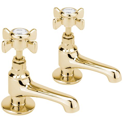 Sagittarius Churchmans Pair Of Bath Taps Gold | CH/102/G