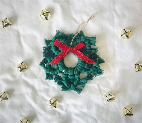 Macrame Christmas Wreath Ornament - Etsy