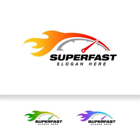 speedometer logo design template. speedometer vector icon with flame ...