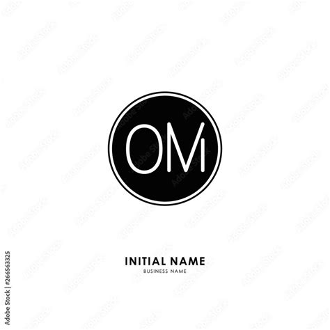 O M OM Initial logo letter with minimalist concept. Vector with ...