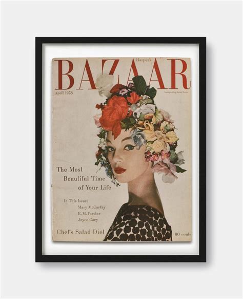 Harper’s Bazaar April 1958 Cover Print - The Curious Desk