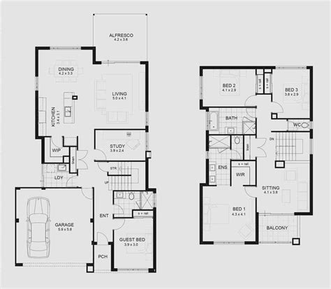 2-storey-house-with-roofdeck-floor-plans | Two story house plans, House ...