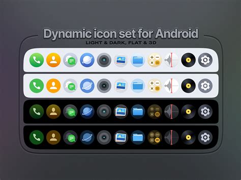 Dynamic icon set for Android by permaq on Dribbble