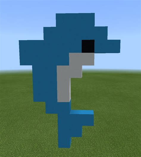 Minecraft pixel art dolphin | Pixel art, Minecraft pixel art, Art