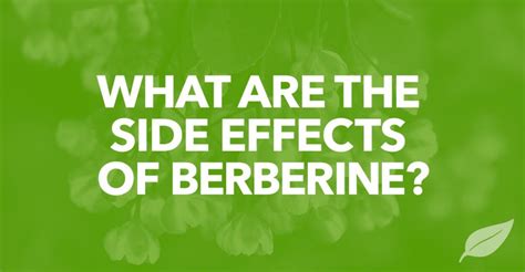 Are There Side Effects of Berberine?