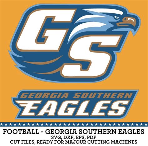 Georgia Southern Eagles Football Logo SVG dxf by SVGsilhouetteDXF