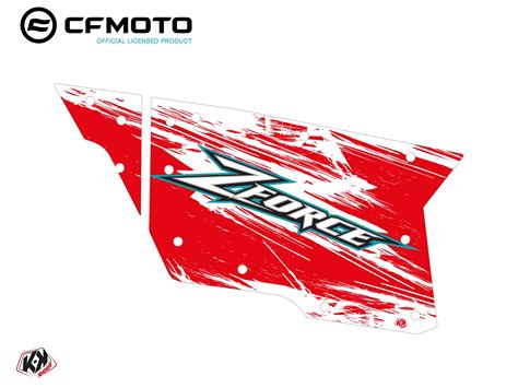 Graphic Kit Complete Doors PCZ4 CF Moto Zforce 500-550-800-1000 Red ...