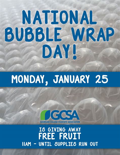 Jan. 25 National Bubble Wrap Day - Georgian College