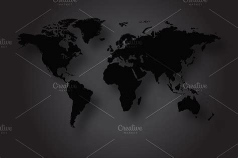 World Map Vector with Borders