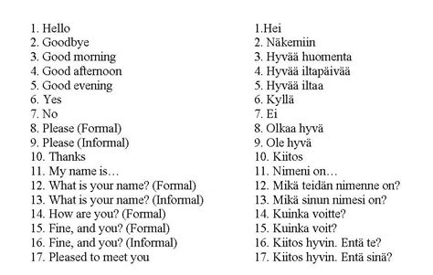 About Finland: Basic Finnish Phrases