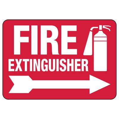 Fire Extinguisher Sign - Right Arrow | Emedco