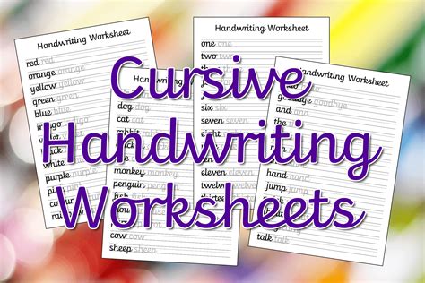 Cursive Practice Sheets Printable / Printable Worksheets For Cursive Writing Cursive Writing ...