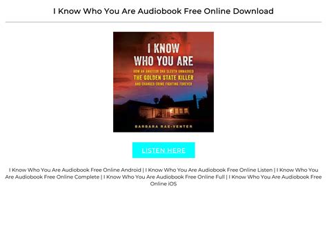 I Know Who You Are Audiobook Free Online Download by AvaChannary - Issuu