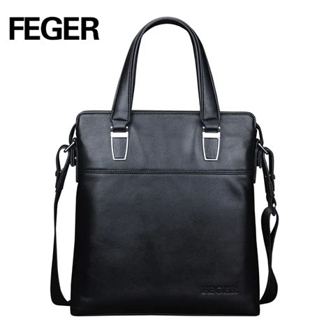 FEGER new arrival men handbag high quality leather business handbag ...