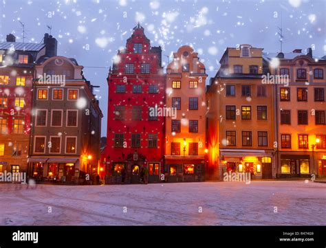 Gamla Stan at night, Stockholm Stock Photo - Alamy