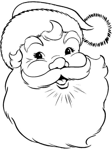 Santa Claus Face Beautiful Image Drawing - Drawing Skill