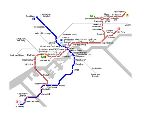 Rotterdam Subway Map. | Rotterdam metro, Map, Subway map