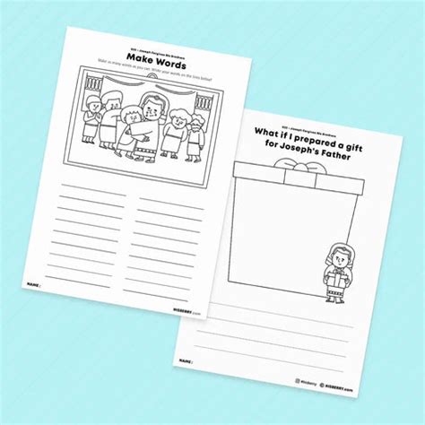 Joseph Forgives His Brothers-Bible Verse Activity Worksheet for kids ...