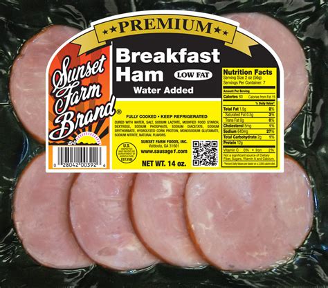 Breakfast Ham 14 oz. - Sunset Farm Foods