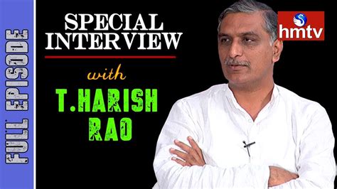 TRS Leader Harish Rao Special Interview | hmtv - YouTube