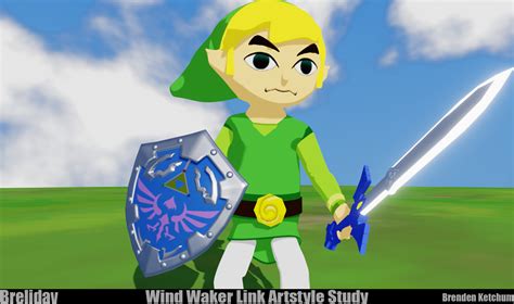 ArtStation - Wind Waker Link Artstyle Study