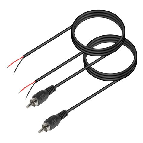 3.5mm RCA Male to Bare Wire, TSV 2Pcs Replacement RCA Male Plug Jack ...