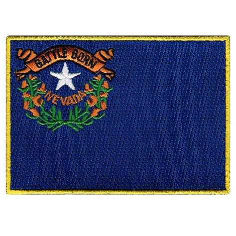 NEVADA STATE Flag PATCH Iron-on Embroidered Applique Top - Etsy