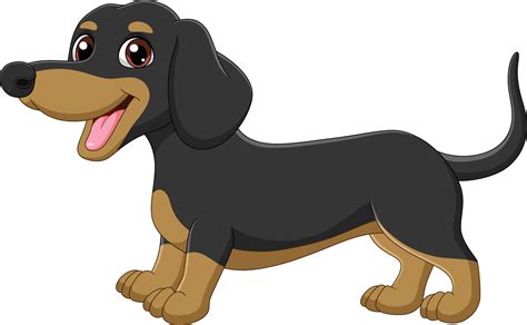 Cartoon funny purebred dachshund dog 5332403 Vector Art at Vecteezy