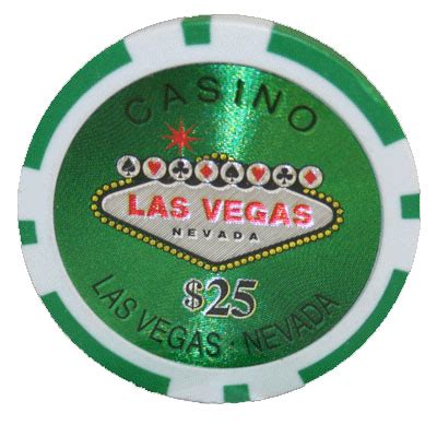 25 Green Las Vegas Casino Poker Chips | $25 Chip Value | CPLV-$25*25 ...