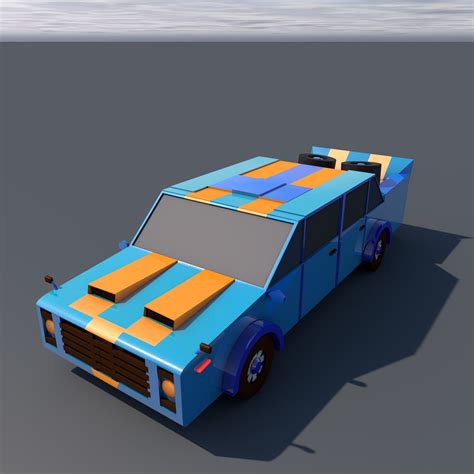 3D model poly car VR / AR / low-poly OBJ 3DS FBX C4D DXF DAE