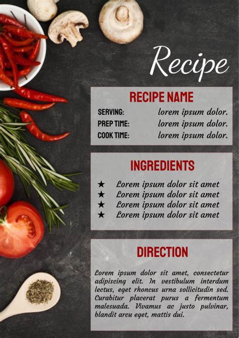 Recipe Book Template Google Docs - Printable Word Searches