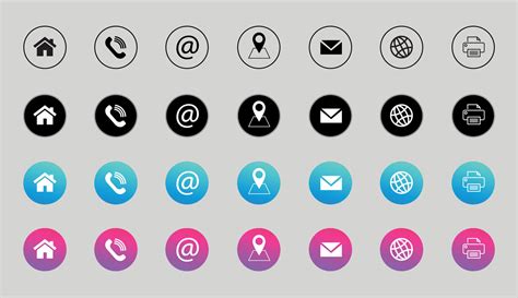 Phone Email Location Icon Vector Art, Icons, and Graphics for Free Download