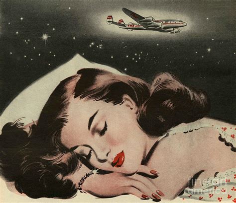 Sweet Dreams In The Air 1950s Uk Drawing by The Advertising Archives