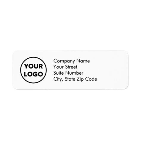 Business Return Address Labels with Company Logo | Zazzle