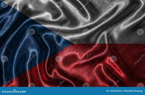 Wallpaper by Czech Republic Flag and Waving Flag by Fabric. Stock Photo ...