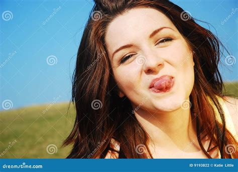 Woman Sticking Her Tongue Out Royalty-Free Stock Image | CartoonDealer ...