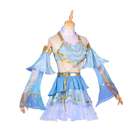 League of Legends LOL Prestige Ocean Song Seraphine Cosplay Costume ...