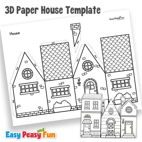 3D Printable Paper House Templates (Free Printable) - Easy Peasy and Fun