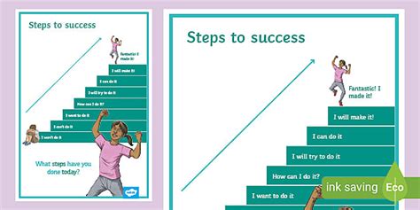 Steps to Success Display Poster (teacher made) - Twinkl