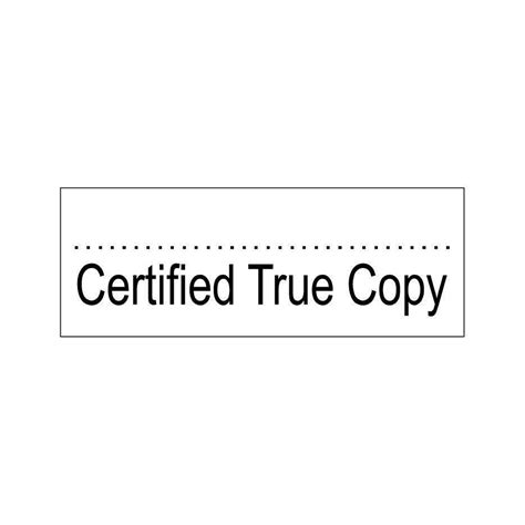 Certified True Copy Stock Stamp OS-8, 38x14mm