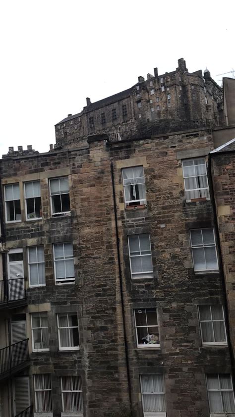 The view of Edinburgh castle from my bedroom window. : r/pics