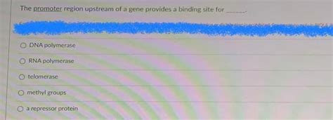 [ANSWERED] The promoter region upstream of a gene provides a binding ...