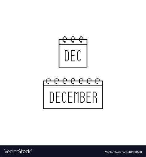 December calendar logo icon Royalty Free Vector Image