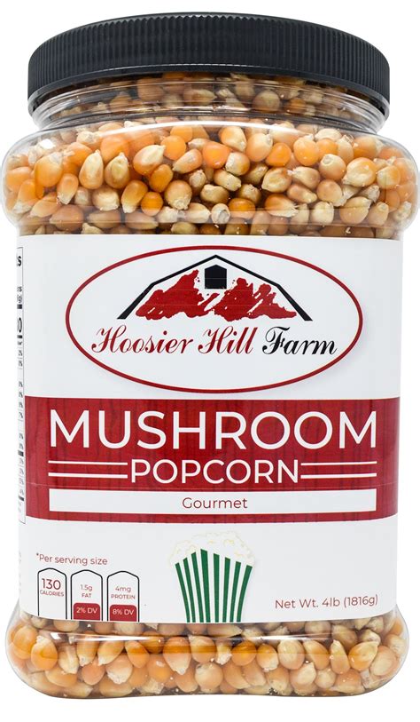 Hoosier Hill Farm Gourmet Mushroom, Popcorn Lovers 4 lb. Jar. Hoosiers ...