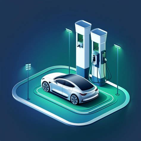 Premium AI Image | Electric car charging batteries