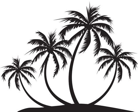 Palm Island Silhouette PNG Clip Art - Best WEB Clipart - Clip Art Library